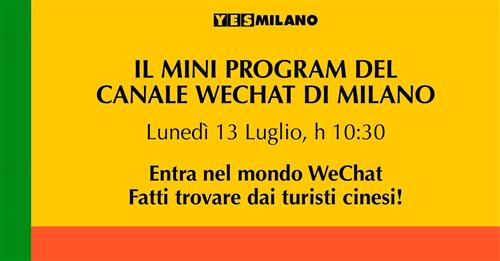 Il Mini Program del canale WeChat di Milano
